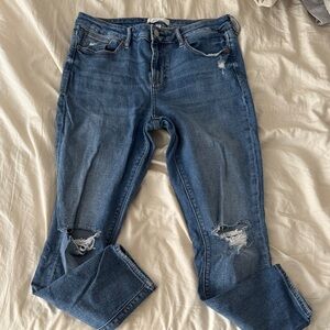 Dear John Blue Ripped Skinny Jeans